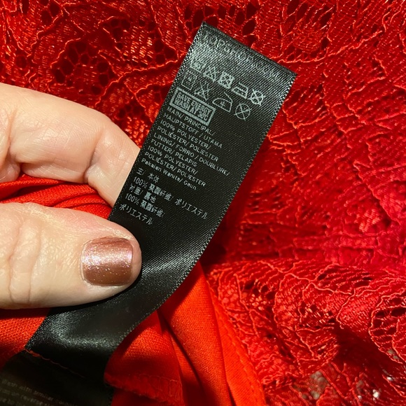 NWOT~Stunning Red Lace Halter Dress by Topshop - Picture 11 of 12